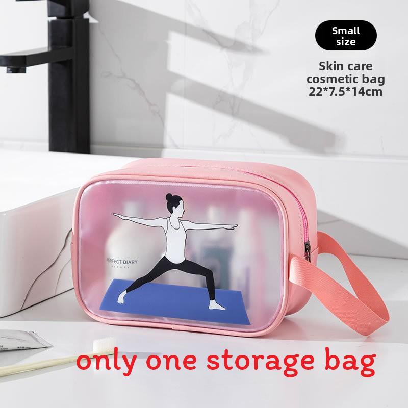 Modern Simple Pvc Cosmetic Organizer With Large Capacity For Home And Travel Use