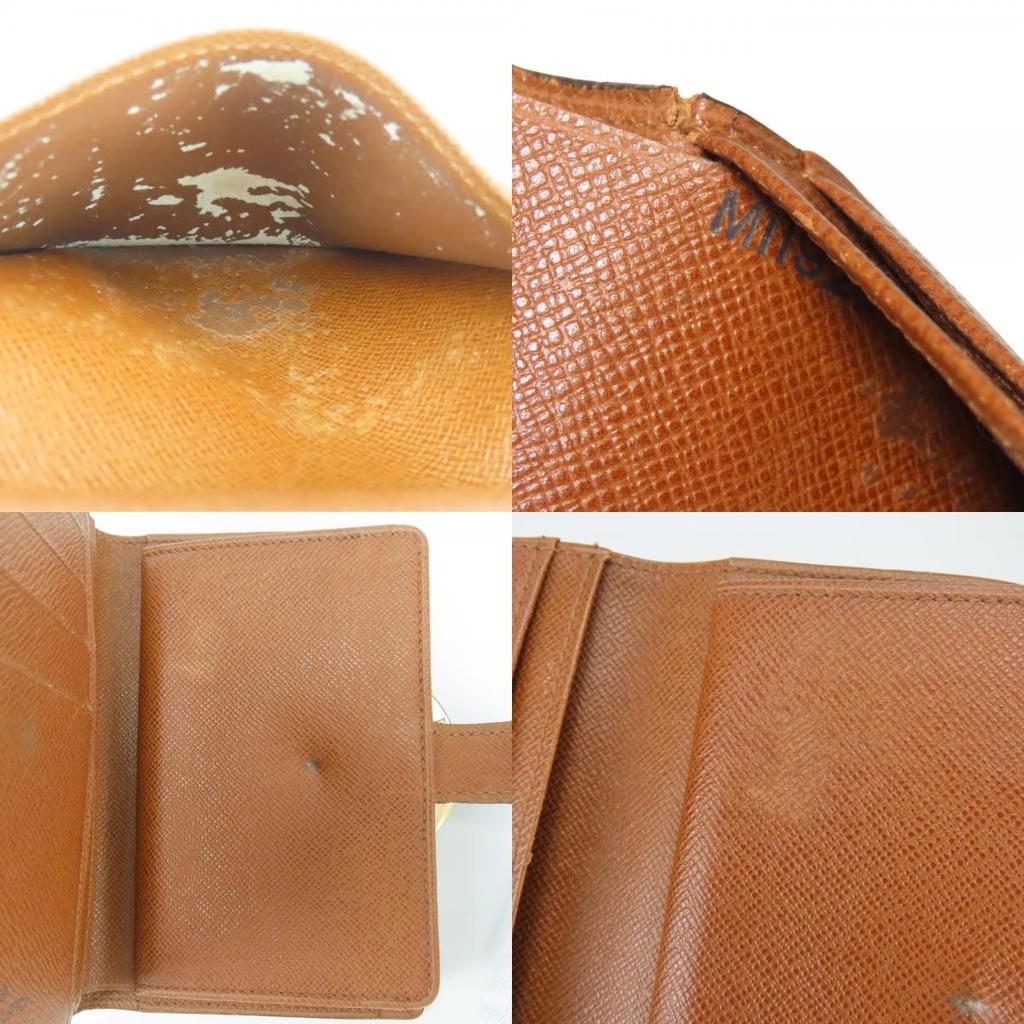 Used LOUIS VUITTON Bifold Wallet Portonet Bie Vienova M61663 Monogram Brown Gamaguchi