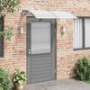 Vidaxl Door Awning, Grey, 150X75 Cm, Polycarbonate