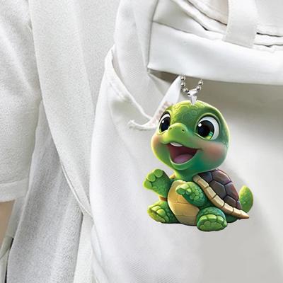 Autoanhänger Acryl Lebensechte Schildkröte mit Kettenband Leichtgewicht Aufhängen an Bäumen