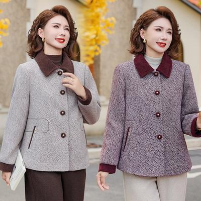 Autumn and Winter New Temperament Top Short Thickened Fragrant Woolen Coat Autumn and Winter