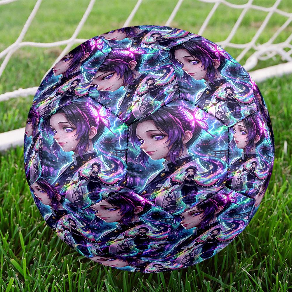 Pallone da Calcio Dimensione 5 con Stampa Demon Slayer, Pallone da Calcio Standard per Partite Sportive e Allenamenti di Squadra, Regalo Ideale per i Fan del Calcio
