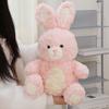 Rabbit Doll Plush Toy Cute Cartoon Pink and White Rabbit Curly Rabbit Little White Rabbit