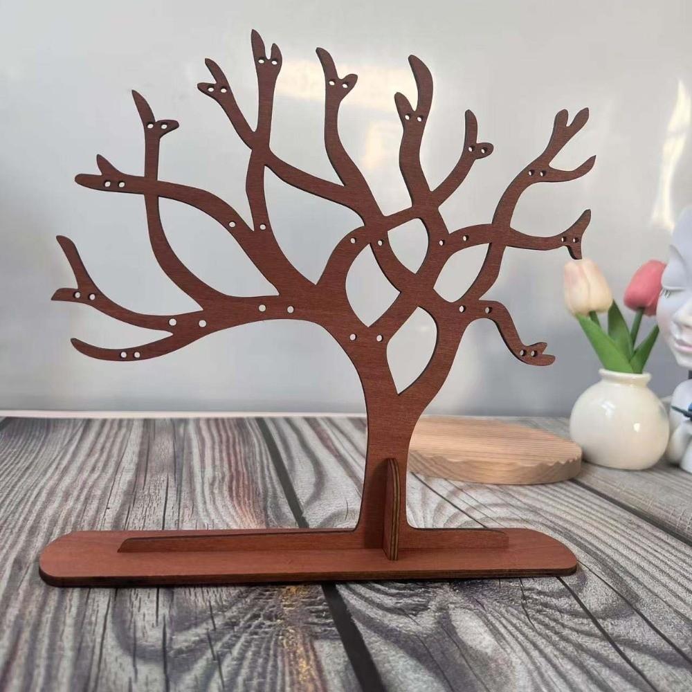 Holder Up Earring Hanger Tree Branch Earring Holder Wood Jewelry Display Stand Women Girls