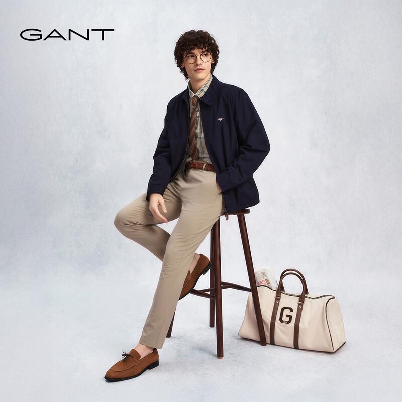 GANT Men's Elastic Waist Twill Khakis
