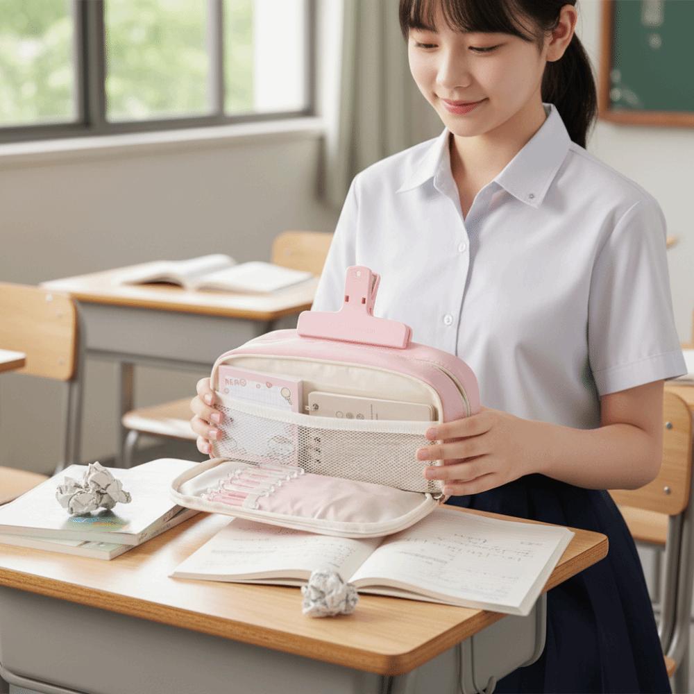 Großes Federmäppchen Einfaches Design Doppellagiges Federmäppchen Schultüten-Tasche Zurück zur Schule