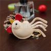 The First Layer Of Cowhide Chicken Pendant, Car Keychain, Leather Rope, Bag, Pendant, Accessories, Zodiac Gifts.