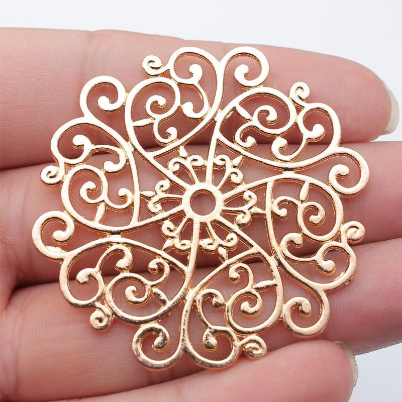 55X52Mm 5 Colors Mandala Pattern Charms Metal Pendant Diy Handmade Craft Jewelry Making Accessories