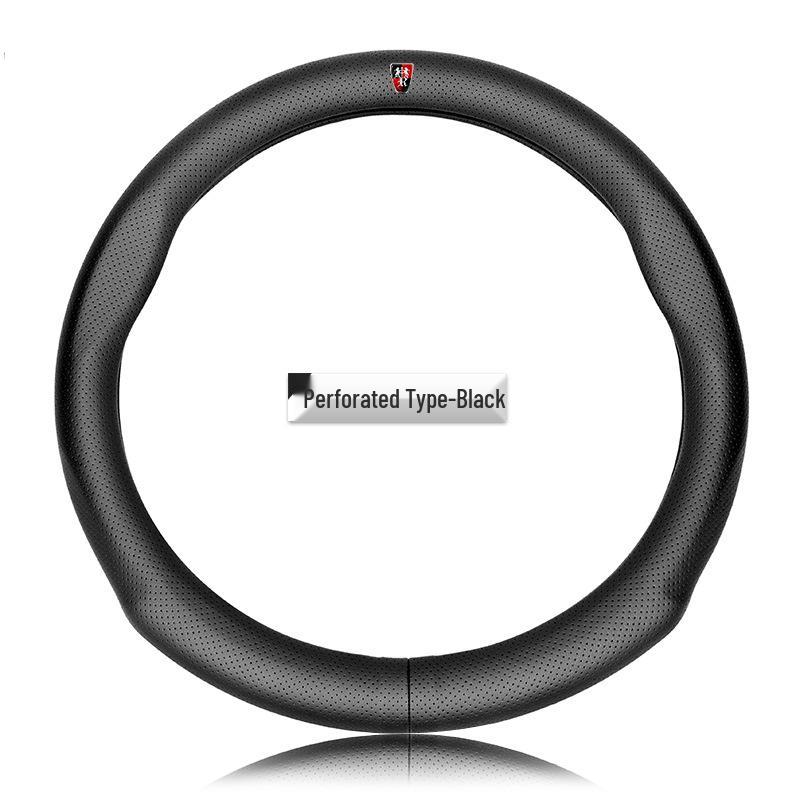 Genuine Leather Steering Wheel Cover for Roewe RX5, RX3, RX8, I5, I6, 350, 550, 360, E5, E6 - Sport Edition