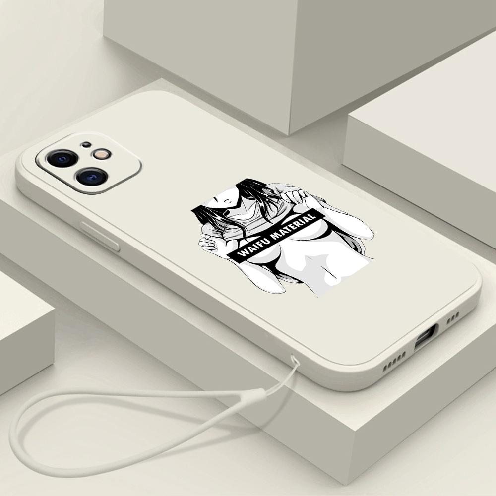 

Samsung Galaxy A14 A24 A54 для iPhone 11 12 13 14 15 Pro Max Xiaomi Redmi 13C Huawei Straight Edge Мягкий чехол для телефона NY19 Sugoi Senpai Anime Waifu art honor 50 SE слоновая кость