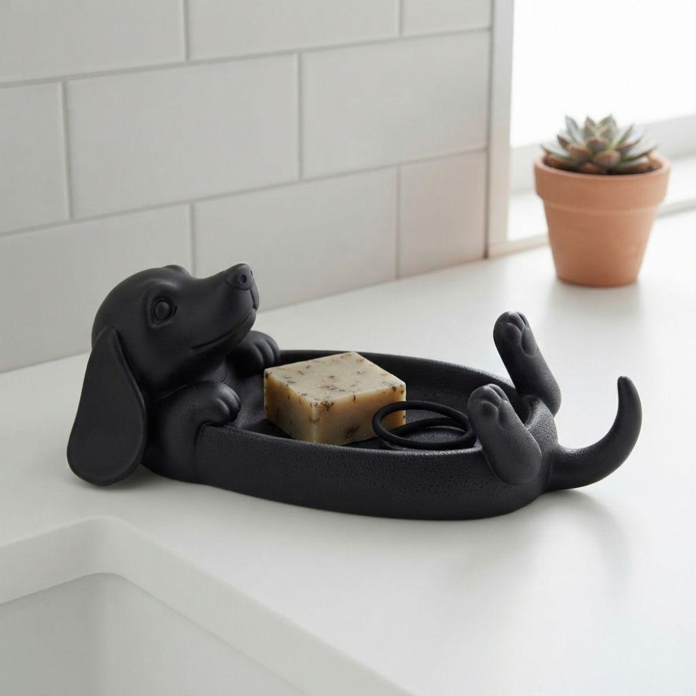 Cute Dachshund Storage Tray 3D Printed Key Holder Multi-functional Jewelry Storage Tray Home Decor
