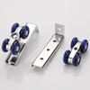 2pcs/set Durable Rail Track Pulley Metal Hanging Wheels Runners Sliding Door Roller  Room