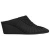 Zara Fanglu Lin Collaboration Slip-On Comfortable Design Pleated Fabric Wedge Heels Rubber Sole Anti-Wear Closed-Toe Mules Women Footwear 1830510800