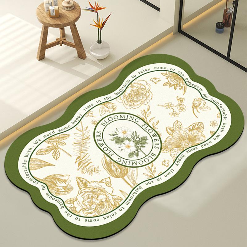 Bathroom Floor Mat Diatom Mud Water Absorption Soft Cushion Bathroom Toilet Door Absorbing Anti-slip Foot Mat Toilet Carpet