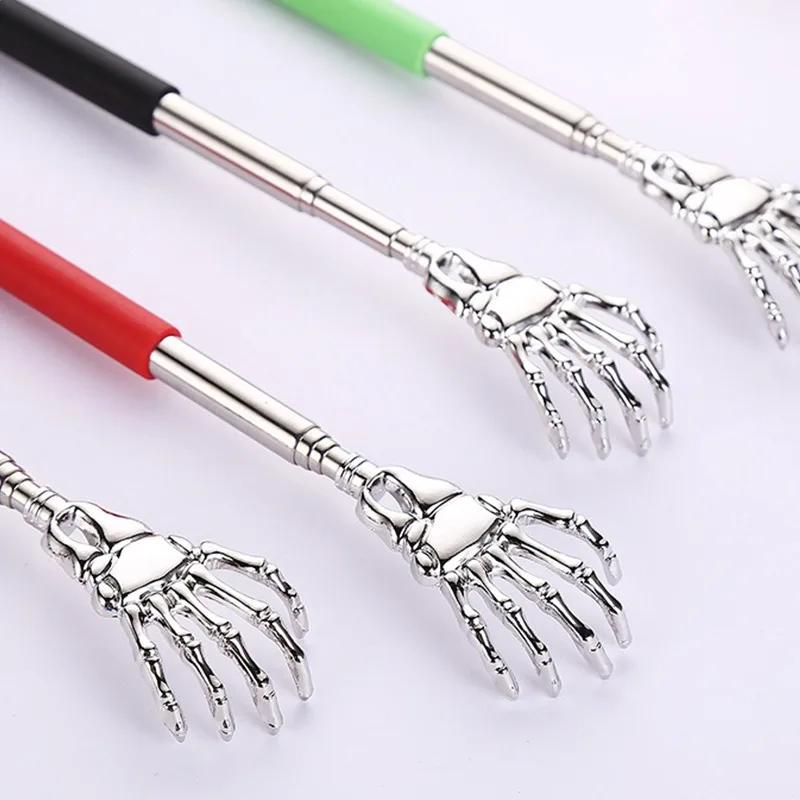 Stainless Steel Retractable Back Scratcher Telescopic Massager Long Handle Body Scratching Massage Extendable Telescoping Itch