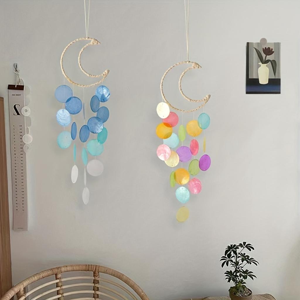 1pc Moon Wind Chime  Pendant Ornament  Maker Window Decoration Pendant Scene Decor Room Decor  Decor Indoor