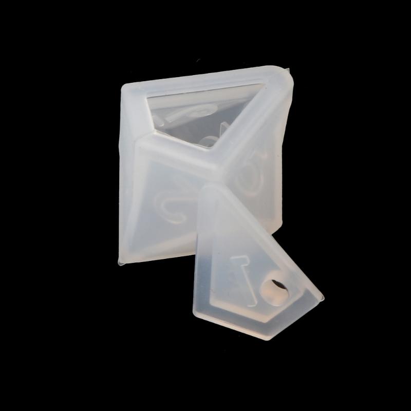 Various Shapes Dice Fillet Square for Triangle Dice Mold Crystal Epoxy Resin Mold Kit Dice Digital Game Silicone Mould A