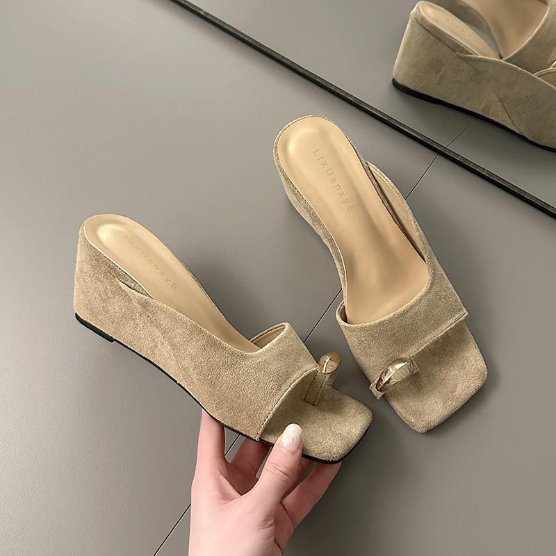 High-heeled Platform Flip-flops, New Style Women's Shoes, High Heels
