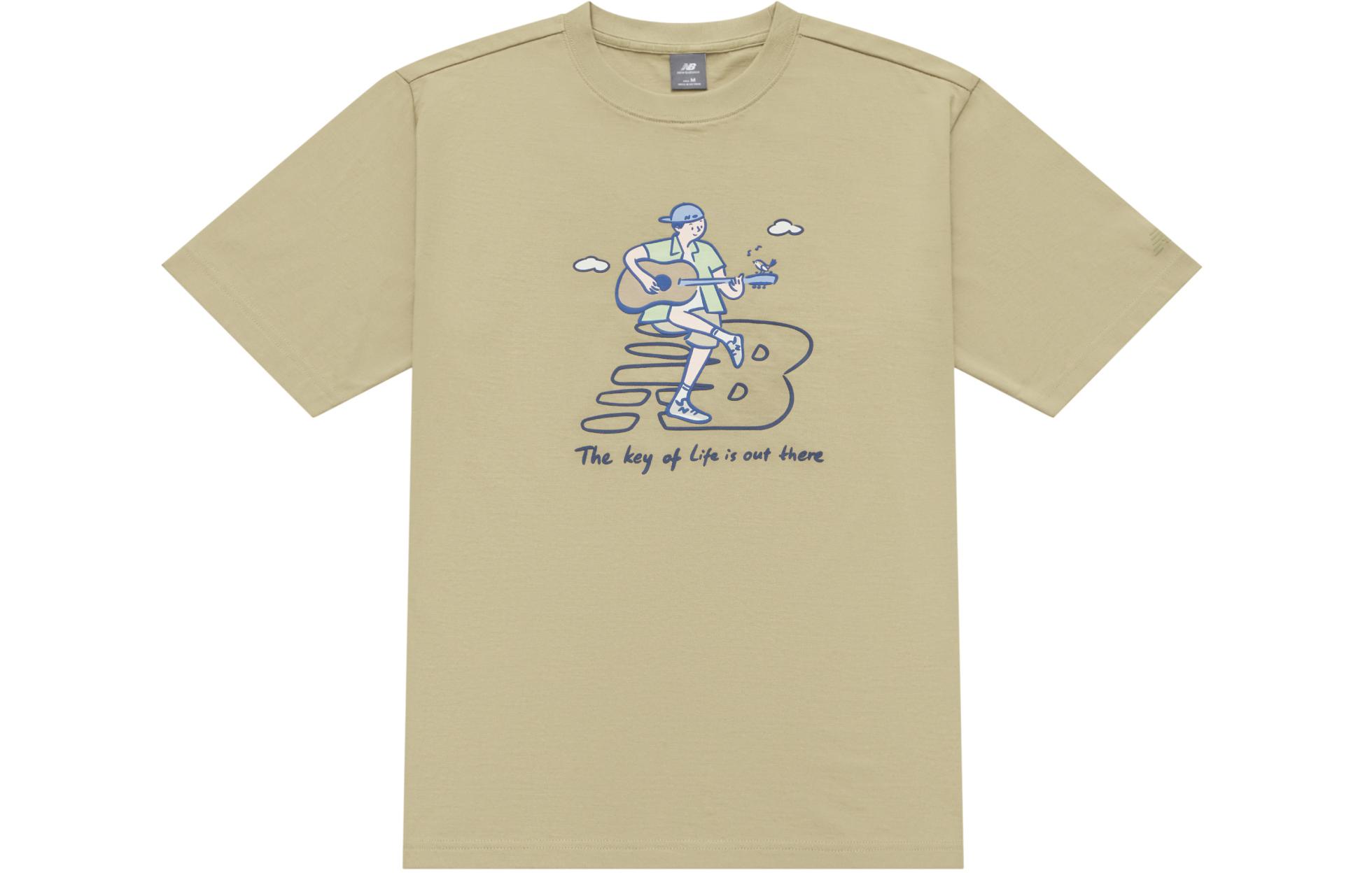 New Balance x PK SHEJISHILIANMINGKUAN Attraction Lifestyle Illustration Collection T Shirt Unisex Khaki NEE26021-LB S