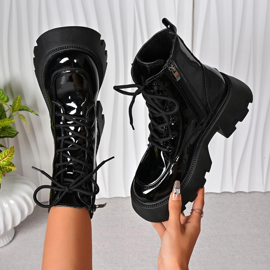Fashionable And Comfortable Midsole Women'S Boots Autumn Winter Round Toe Casual Thick Soled Comfortable Knight Boots