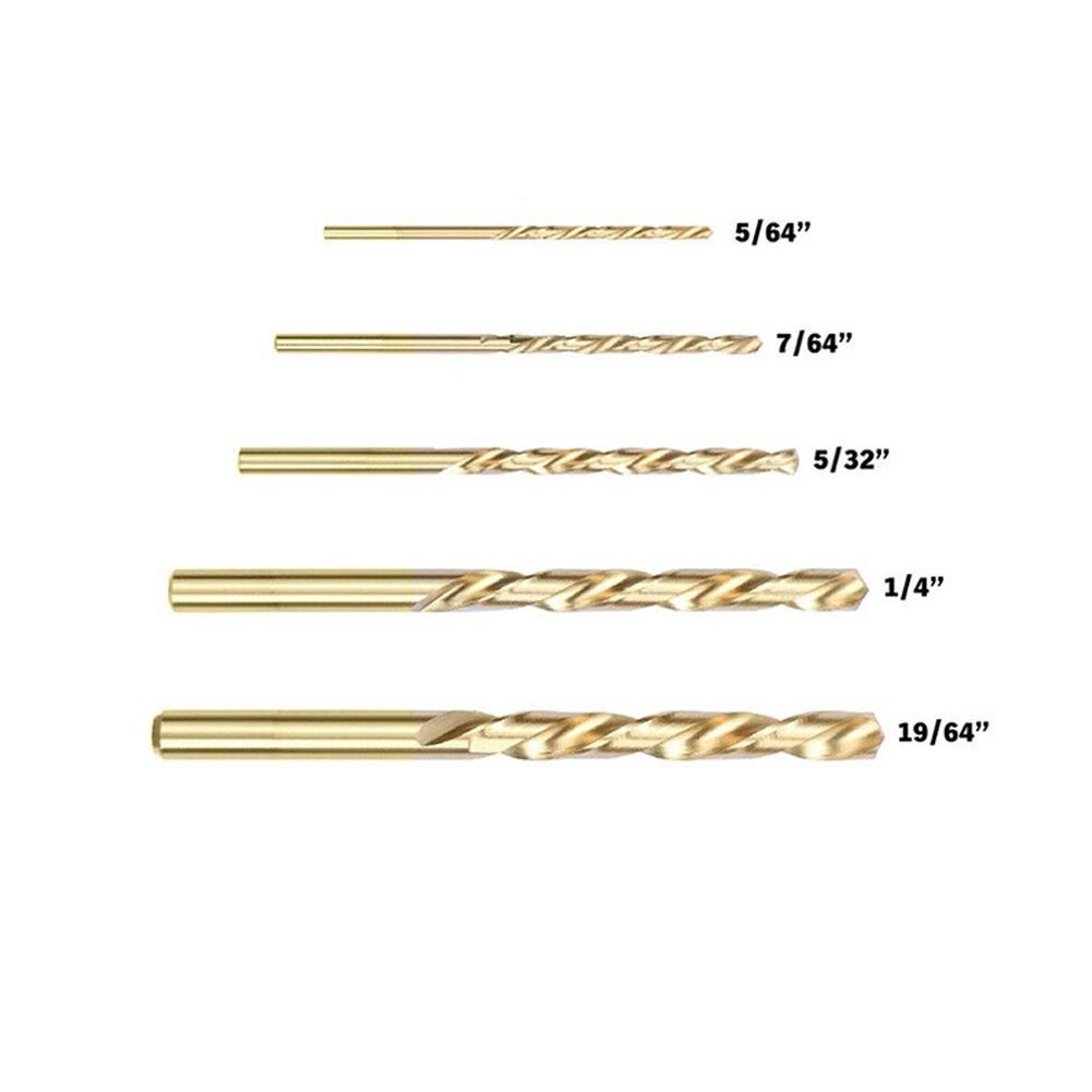 Way Left Hand Drill Bits 10pcs/Set 3.2-8.7mm Drilling Gold
