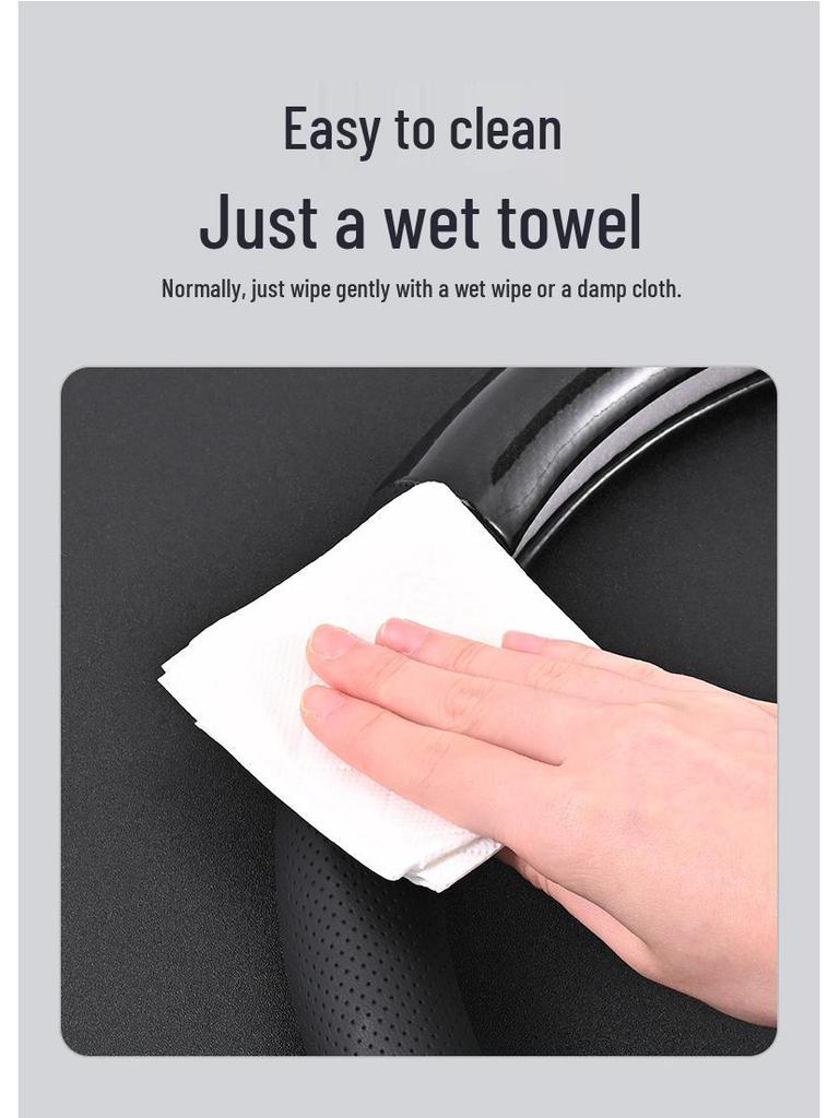 FAW Steering Wheel Cover: Carbon Fiber Texture for B70, B500, T77, X40, B30, T99, T55.
