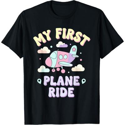 My First Plane Ride First Time Flyer Travel Airplane T-Shirt