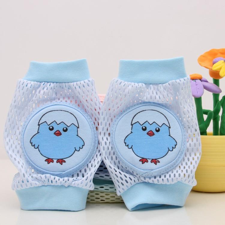 0-3 Children's Summer Mesh Sponge Knee Pads for Babies Crawling, Learning To Walk, Breathable Cartoon Knee Pads for Infants and
