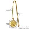 ST.Christopher Protect Us Medal Rhinestones Necklace Saint Christopher Stainless Steel Gold Color Christian Necklaces Jewelry
