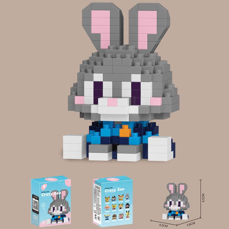 

Latest Zootopia Micro Construction Blocks Set - Cute Nick Judy Figure Small Brick Figure Toys For Fans Birthday Valentine Gift no box