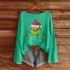 Women's Fashion Long Sleeve Christmas Snowman Snowflake Print Jacket Cardigan