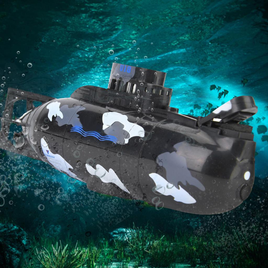 Simulation Military Remote Control 6 Channel Submarine Toy Model (Black)