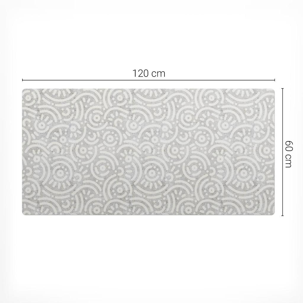 Protective Desk Mat With Geometric Retro Pattern Graphic 120X60 Cm