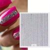 Lines Nail Stickers Holographic Stripe Letters Decals Curve Gel Nails Art Sliders Manicure Decor