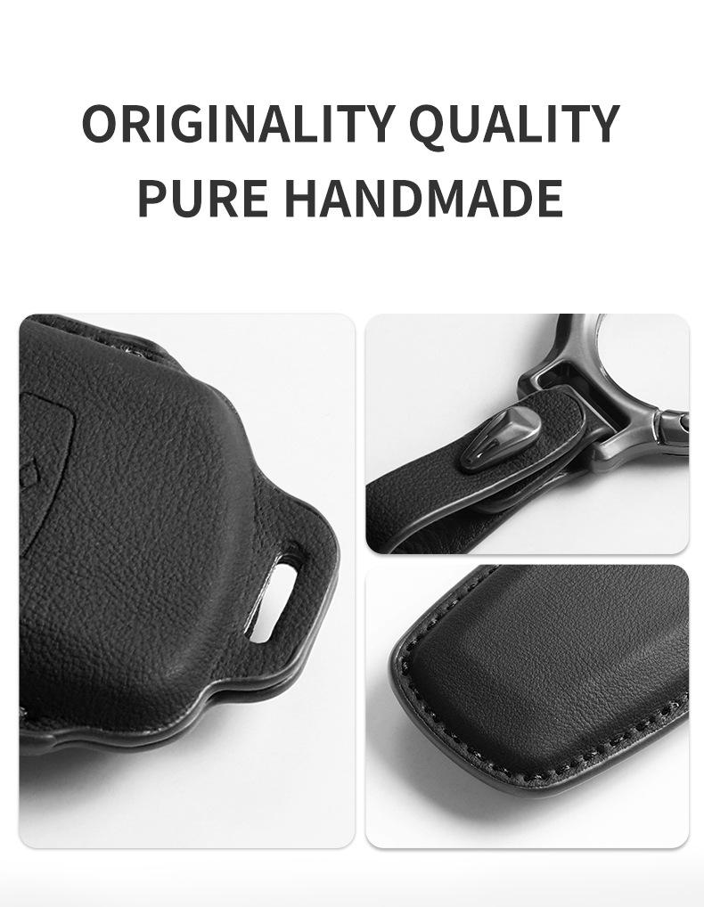 Premium Leather Key Case for Hongqi H5 PHEV - Original Interior Style