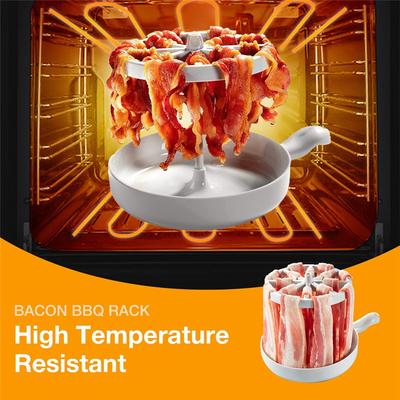Practical-Microwave Bacon Cooker Quick Cooking Bacon Rack Grease Collector Kitchen Gadget