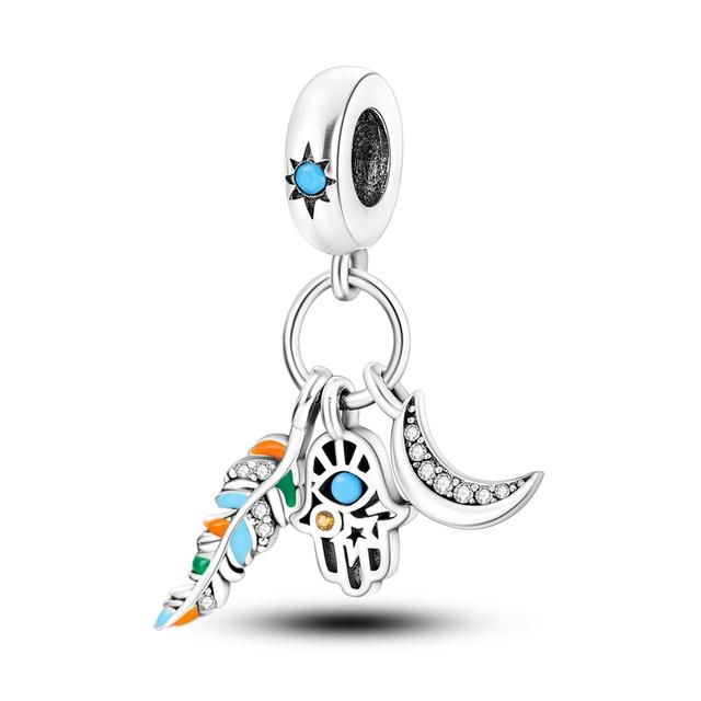 Zirkonium Charms 925 Sterling Sølv Kaffekopp Charm Bead Passer Mote stil Armbånd Halskjede Dame anheng DIY smykker