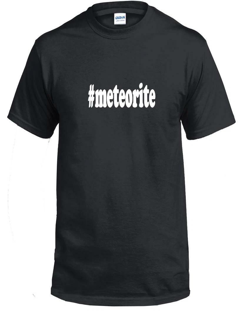 

#meteor T-Shirt Hashtag Meteor Funny Science Geek Gift Black White TEE Shirt L