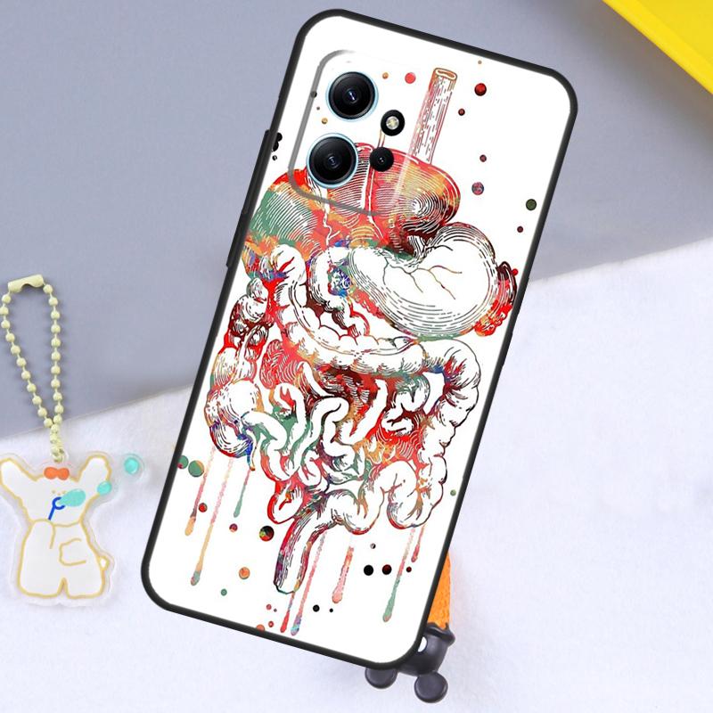 Medical Human Organs Meridian Art Case For Xiaomi Redmi Note 14 13 9 10 11 12 15 Pro Plus Cover For Redmi 15 C 13C 12C 10C 14C