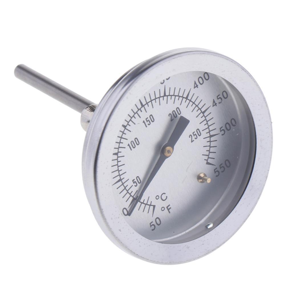 Grill and BBQ Oven Thermometer Round 52mm Mechanical Temperature Meter for Culinary Food Prep in Home Kitchens