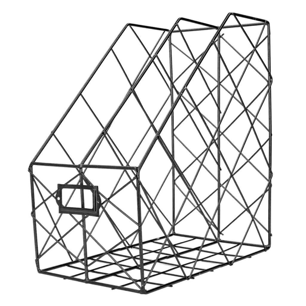 Portariviste da scrivania Geometria semplice Metallo Salvaspazio Organizzatore di file per riviste da scrivania per documenti