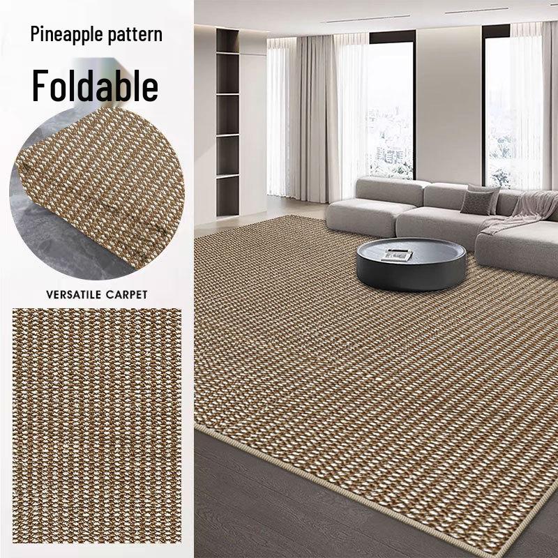 Washable Foldable Imitation Sisal Tatami Mat – Non-Slip, Easy-Care Floor Covering for Bedroom, Bay Window, or Living Room.