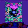 Fluorescent Tapestry UV Tree of Alien Life Purple Mushroom Fluorescent Tapestry Home Room Cloth Tapestry