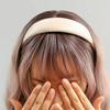 Plain Headband Plain Headband Angel Shushu Satin Pearl Volume Hairband Ivory Ju Vidastory