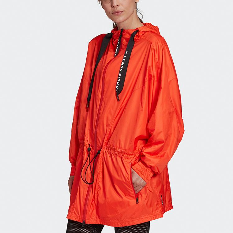 Adidas X Karlie Kloss Kooperation Lässige Sportliche Kapuzenjacke Damen Jacken Orange Gelb GH7365