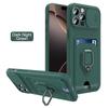 iPhone16Pro Max Case Car Magnetic Holder Sliding Lens Protection Cover For iPhone 16 Pro Max 16Pro TPU Card Slot Bumper Coques