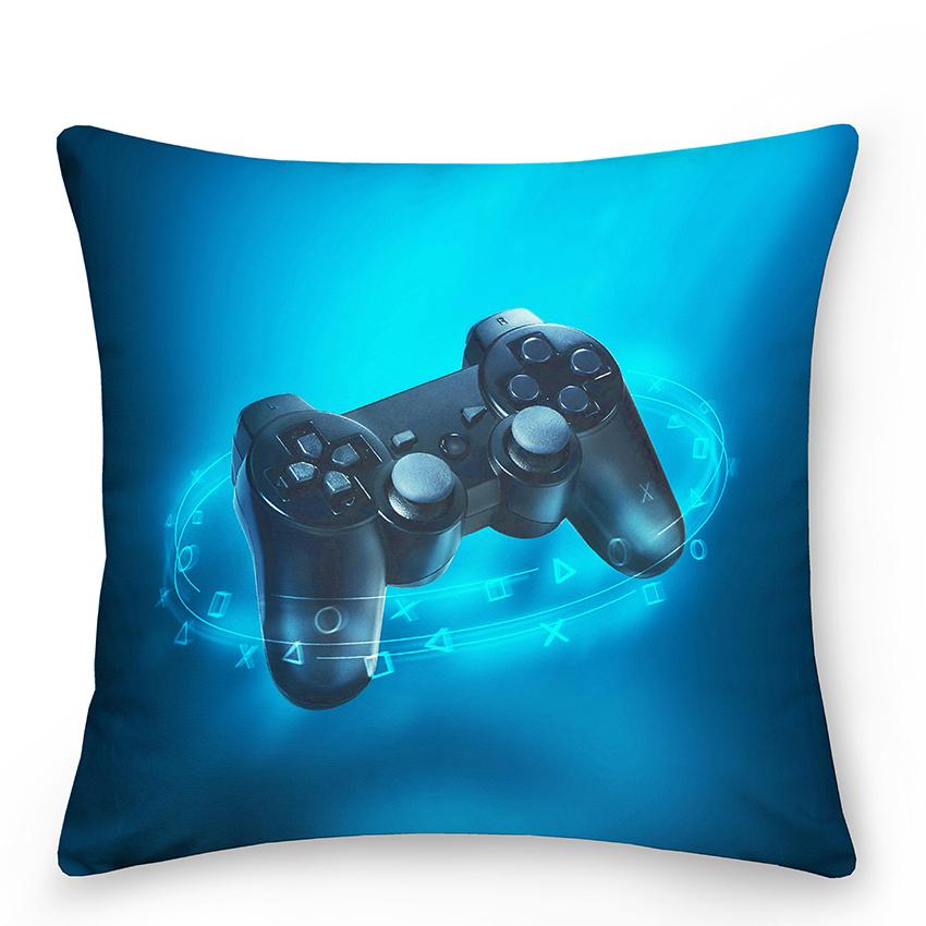 Boy Gamer Print Pillowcase Bedroom Decor Video Game Cushion Cover Home Gamepad  Gift