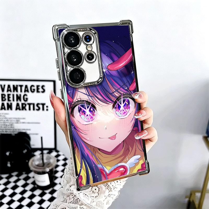 Oshi No Ko Anime Soft Phone Case For Samsung Galaxy S26 Ultra S25 Edge S24 FE S23 Plus S22 S21 + S20 Plating Anti-Fall Fundas