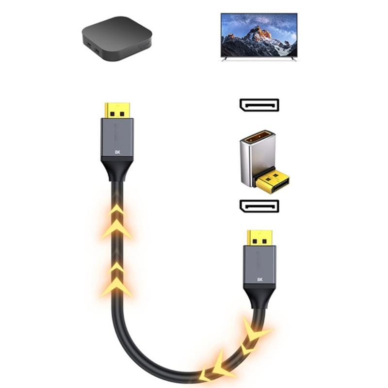 Travel High Bandwidth 8K@60Hz DP1.4 Adapter 32.4Gbps Data Transfer Multiple Device Compatibility