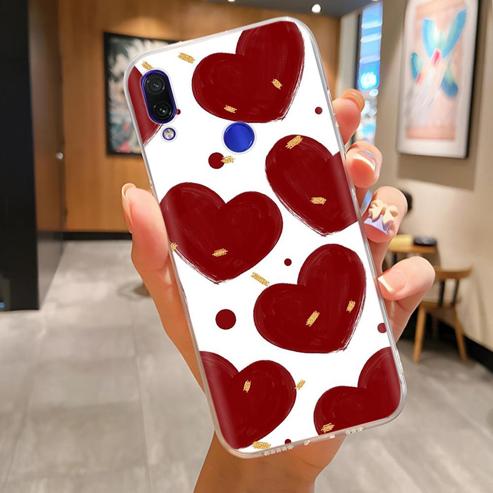 Soft Case For Xiaomi Redmi Note 7 Cover Flowers Soft TPU Silicone Phone Cases on Redmi Note7 Pro Protective Back Cover Fundas